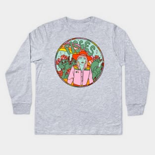 Pisces Cowgirl Kids Long Sleeve T-Shirt